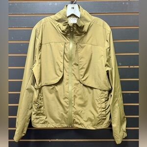 Traj3ctory Lightweight Jacket XL Olive Green Windbreaker Utility Zip Coat